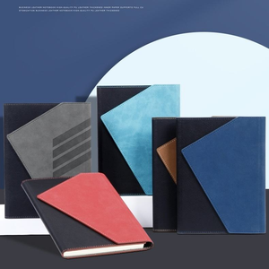 Cuaderno de Oficina A5 de Cuero PU Multicolor, Diseño Bicolor con Portaplumas Oculto y Papel Grueso para Uso Profesional - Product Image 2