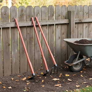 Bêche de jardin - Bêche creuse entièrement en acier trempé, râteau à main, pour planter des légumes, bordure de jardin pour creuser - Product Image 2