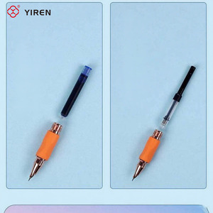 Yiren थोक स्कूल कार्यालय की आपूर्ति जेल पेन सेट कस्टम नरम पकड़ बदलने योग्य फव्वारा पेन - Product Image 5