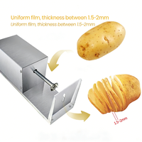 Elektrische automatische roterende roestvrijstalen aardappelchips snijmachine motor 220V 4,8kg 1 jaar garantie graanverwerking