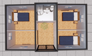 <span class=keywords><strong>Casa</strong></span> Contenedor Modular Expandible con Estructura de Doble Ala, Unidad Prefabricada de Montaje Rápido para Uso Residencial Temporal - Product Image 6