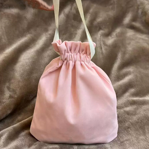 Bolsa de terciopelo de lujo con cordón para cosméticos, joyería fina, relojes, logotipo personalizado, serigrafía en tela, embalaje para gemas, gafas, collares - Product Image 2