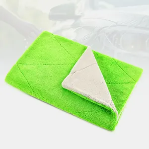 Manufacturer Premium Quality 1000GSM Double Layer Microfiber Cleaning Cloth Microfiber Car Drying Car Care Towel