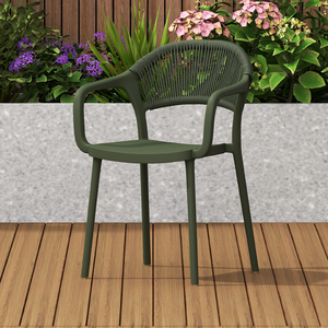 Juego de muebles de exterior para patio, sillas de comedor de plástico para todo tipo de clima y mesa para jardín, balcón, <span class=keywords><strong>terraza</strong></span> - Product Image 4
