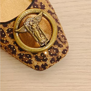 Peninsula Fashion Elegant Women's Low Chunky Heeled Square <strong>Toe</strong> Buckle Colored Diamonds Brightly Decorated <strong>Shoes</strong> for Wholesale - Product Image 3