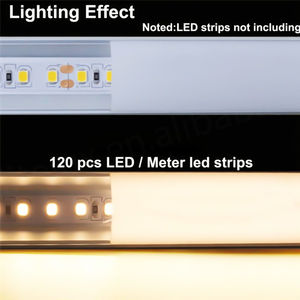 Profilé d'extrusion en aluminium en forme de U, éclairage LED, profilé en aluminium pour fenêtres et portes - Product Image 6