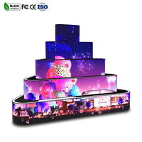 Panel LED Flexible Creativo P2.5 P2.0, Pantalla LED con Forma Artística para Interiores, para Hoteles, Restaurantes, Salas de Exposiciones, Vestíbulos, Paredes de Fondo