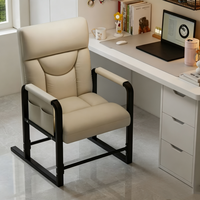 Chaise de bureau individuelle confortable avec accoudoirs, fauteuil domestique idéal pour les longues heures de travail assis