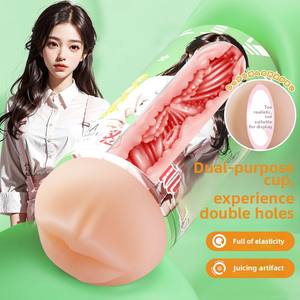 Masturbador Masculino Manual de Doble Cámara con Diseño de Avión, Material TPE, para Entrenamiento Sexual - Product Image 2