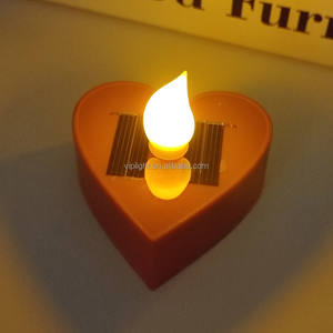 <span class=keywords><strong>Bougie</strong></span> <span class=keywords><strong>solaire</strong></span> sans flamme en forme de petit coeur pour décoration d'intérieur <span class=keywords><strong>Bougie</strong></span> électronique d'éclairage décoratif d'extérieur - Product Image 1