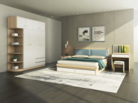 Meuble de chambre à coucher multifonctionnel, boîte double en bois, modèles de lit