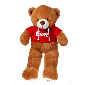 OEM de la fábrica de china de relleno de peluche de felpa con capucha sudadera tela oso juguetes para regalo - Product Image 2