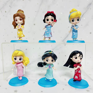 Venta al por mayor 6 uds estilo <span class=keywords><strong>chino</strong></span> figuras de PVC versión Q princesa <span class=keywords><strong>sirena</strong></span> Bella Alice Anime figuras de juguete para coleccionar Minis caja de Color - Product Image 3