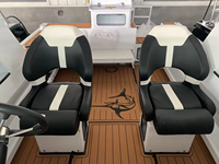 Bateau de pêche en aluminium 21 pieds à prix d'usine, type Bowrider, coque en V profond, pour navigation en haute mer, yacht de plaisance ouvert, navire de croisière sportive