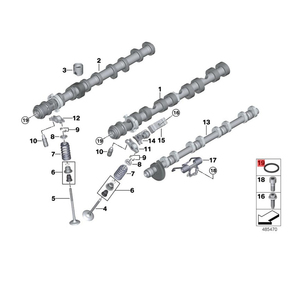 Anillo rectangular para BMW Serie 8 F93 <span class=keywords><strong>M8</strong></span> [<span class=keywords><strong>M8</strong></span>] 2018-2019 11317587757 - Product Image 2