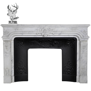 Gran <span class=keywords><strong>oferta</strong></span>, chimenea de mármol tallada a mano, envolvente para decoración del hogar - Product Image 4