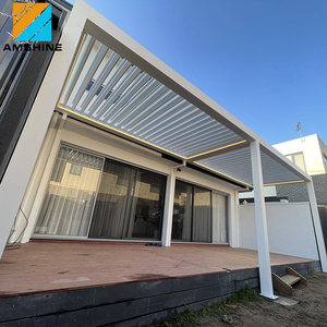 Modelo pesado <span class=keywords><strong>para</strong></span> exteriores, diseño personalizado, persiana ajustable impermeable, cubierta <span class=keywords><strong>de</strong></span> Patio <span class=keywords><strong>para</strong></span> techo, pérgola con persianas <span class=keywords><strong>de</strong></span> aluminio con pantalla con cremallera - Product Image 5