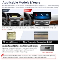 XTRONS para Mercedes Benz W212 S212 2009-2012 Carplay pantalla Android Auto 4G LTE 12,3 pulgadas Android coche ESTÉREO