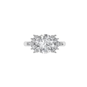 แหวนเพชรกลม & เพชรพลอยสำหรับผู้หญิง925 9kt เงิน14kt 18kt ทองแหวนหมั้น - Product Image 5