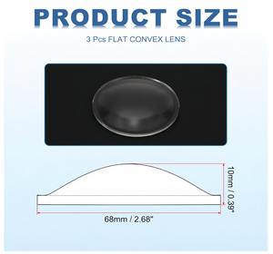 Lente plana convexa de <span class=keywords><strong>68mm</strong></span> de diámetro - Product Image 4