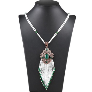 Collier en alliage coloré Mala Bead Landing Charm Chain Boho Custom Name Necklace Wholesale - Product Image 4