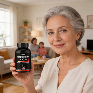 Coenzyme <span class=keywords><strong>Q10</strong></span> Astaxanthine Capsules molles Supplément de vitamine <span class=keywords><strong>E</strong></span> pour la santé cardiaque Énergie Antioxydant Soutien immunitaire 60 unités - Product Image 5
