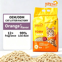 Litière pour chat en tofu 1,5 mm et 2,0 mm, biodégradable, écologique, jetable aux toilettes, agglomération rapide, hautement absorbante, 6 kg