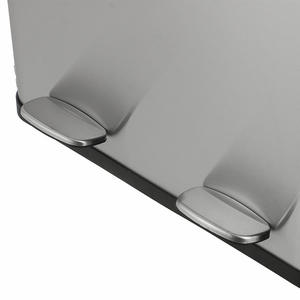 <span class=keywords><strong>Poubelle</strong></span> à <span class=keywords><strong>trois</strong></span> <span class=keywords><strong>compartiments</strong></span> en acier inoxydable avec couvercle à fermeture douce, dotée d'une pédale à ouverture à 90 degrés pour une utilisation facile - Product Image 4