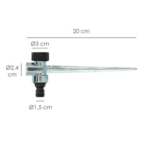 Aspersor Metálico Saturnia con Conector para Manguera - Product Image 2