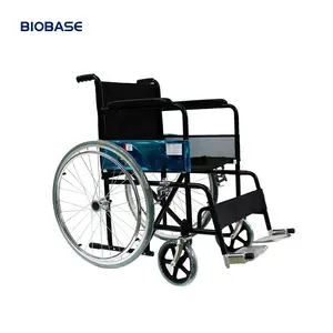 Biobase kursi roda manual lipat portabel, kursi roda pipa baja karbon untuk rumah rumah rumah sakit, kursi roda manual untuk dewasa