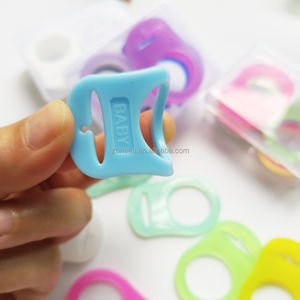 Adaptador de chupete de silicona suave masticable para bebé, accesorios de cadena de <span class=keywords><strong>mordedor</strong></span>, anillo <span class=keywords><strong>MAM</strong></span> de silicona, embalaje personalizado, 5 unidades/caja - Product Image 5