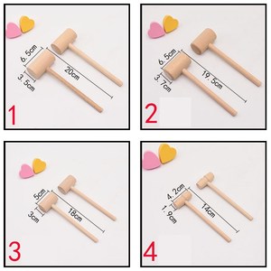 Petit mini maillet en bois marteau animaux <span class=keywords><strong>jouets</strong></span> et accessoires en bois artisanat gâteau outils crabe <span class=keywords><strong>smith</strong></span> chassant marteau pour chocolat - Product Image 3