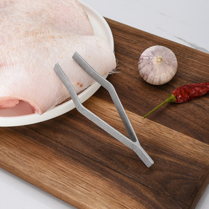 Shouyuan ustensiles de cuisine en acier inoxydable écologiques dissolvant de plumes de poulet de porc et pince à épiler pour fourchettes durables - Product Image 1