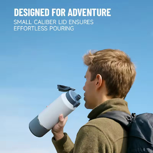 1200ml Gym Double Wall 304 Stainless Steel Travel Vacuum Sports <b>Water</b> <b>Bottle</b> Dust Proof <b>Straw</b> Handle Lid 12-24 Hours Thermal - Product Image 4