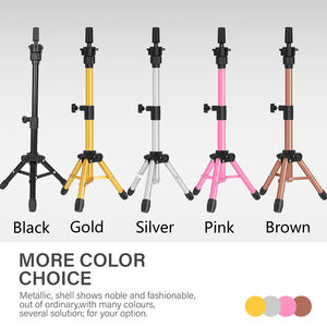 Support Trépied Métallique Réglable Marron Coloré pour Tête de Mannequin de Coiffure et Maquillage, Outil d'Extension Capillaire - Product Image 6