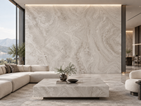 Dalles de marbre blanc en bois à coupe transversale, pierre naturelle pour plateaux de table à manger, panneaux muraux, monte-escaliers, étagères et dessus de meuble-lavabo de salle de bain
