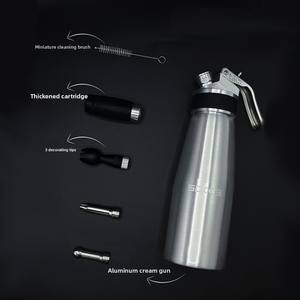 Mezclador de crema de aluminio <span class=keywords><strong>Sokka</strong></span> de 500ml, botella de sifón, pistola de crema espumante, artefacto para batir, Material de Metal duradero - Product Image 2