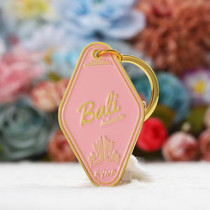 Mode promotionnelle, porte-clés en métal 3D pour hôtels, porte-clés en émail en alliage de zinc, logo en métal personnalisé, porte-clés de motel Souvenirs de marque - Product Image 2