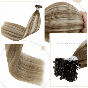 Extensiones de <span class=keywords><strong>Cabello</strong></span> Natural con Puntas <span class=keywords><strong>en</strong></span> U, Color <span class=keywords><strong>Rubio</strong></span> Claro Degradado a <span class=keywords><strong>Castaño</strong></span> Cenizo, Extensiones de <span class=keywords><strong>Cabello</strong></span> Humano con Puntas <span class=keywords><strong>en</strong></span> U Pre-Adheridas - Product Image 2