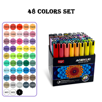 Vente en gros de marqueurs de peinture acrylique imperméables non toxiques avec LOGO personnalisé pour une application multifonctionnelle