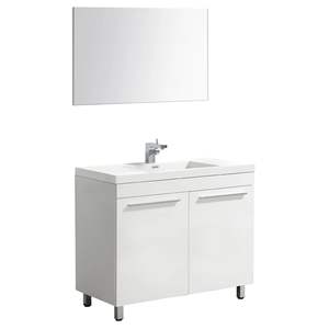 Foshan Factory Simple Design Wall Mount Shower Cabinet Internal <strong>Drawer</strong> Bathroom Vanity - Product Image 4