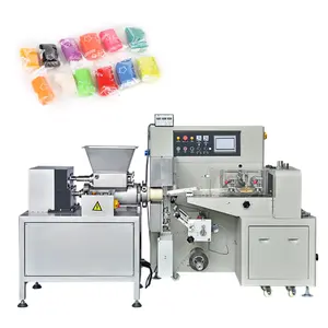 Máquina automática de extrusión y embalaje de pasta de azúcar, fondant, 2 en 1