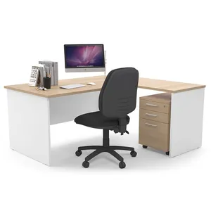 Lusso di fascia alta escritorio de oficina mobili per ufficio design a forma di L forte mobiler de bureau home executive boss scrivania