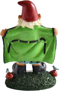 Polyresin/Resina Pervertito Giardino Gnome Figure: Gnome Lampeggia biglietto di Auguri - Product Image 2