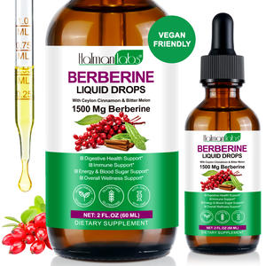 Vente en gros Marque privée Vegan 1500mg Berbérine Gouttes liquides Supplément à la cannelle de Ceylan pour le système immunitaire Digestion Santé - Product Image 2