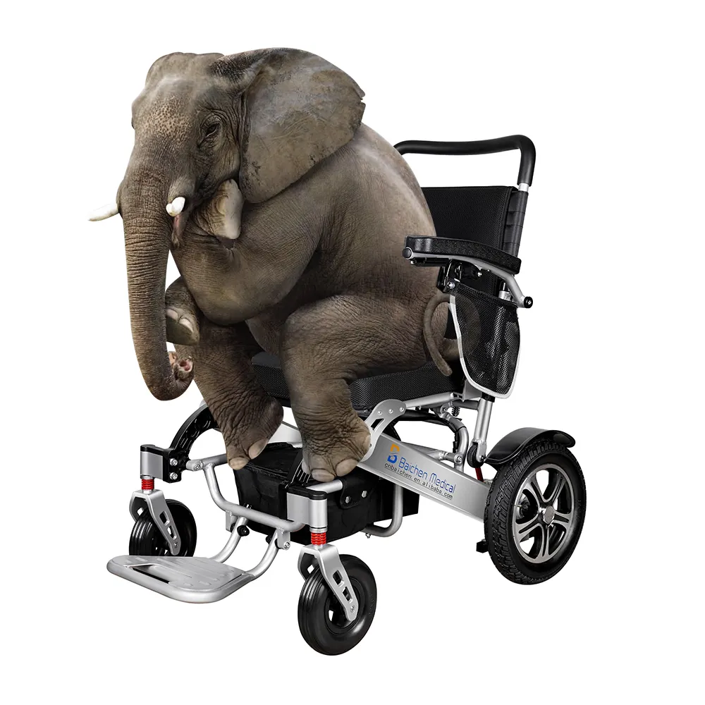 24V 리튬 배터리 원격 제어로 장애인용 고품질 접이식 경량 전동 휠체어