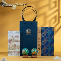 Boules de Baoding artisanales, boules d'exercice creuses à coups de clochettes, revêtement en résine, cadeau artisanal chinois pour anniversaire de mariage