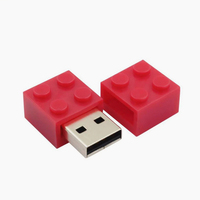 Disk memori usb mainan anak-anak, kualitas terbaik bentuk blok bangunan 3.0 stik memori Flash pen Drive 8GB 16GB 32GB