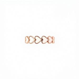 F1575 10 #   Anello a Cuore Placcato in Oro Rosa, Gioiello Unisex in Lega, Regalo Quotidiano Carino, Accessorio di Moda - Product Image 1