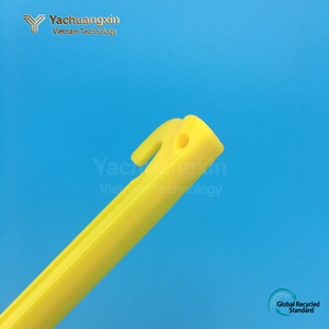 Piquet de tente jaune en plastique 23 cm, pour camping extérieur, avec crochet, toutes saisons, usage DIY - Product Image 4